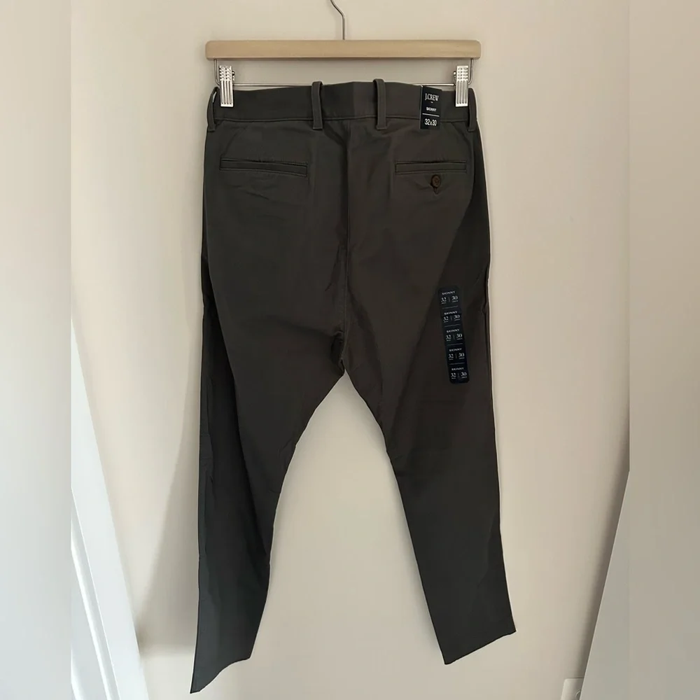 NWT Men’s J.Crew Factory skinny fit grey chino pants size 32/30 - Picture 5 of 5